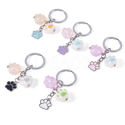 Alloy Enamel & Acrylic Keychain KEYC-TAC00033-1