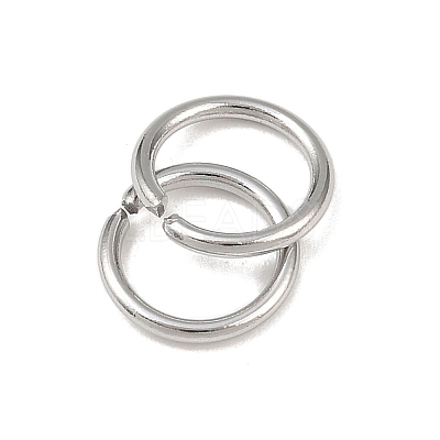 Tarnish Resistant 304 Stainless Steel Open Jump Rings X-STAS-E067-07-8mm-1