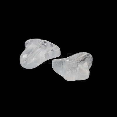 Spray Painted Transparent Glass Beads X-GLAA-D006-20-1