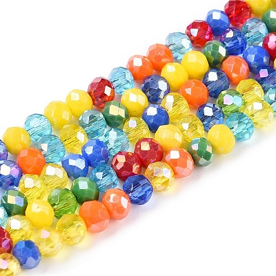 Electroplate Glass Beads Strands GLAA-T023-B16-09-1