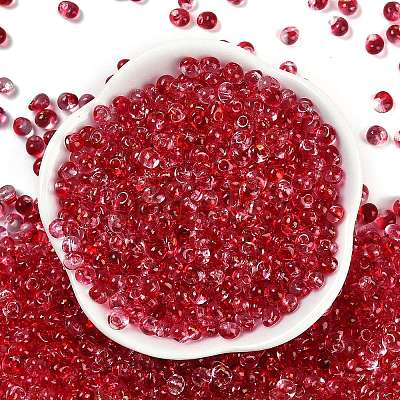6/0 Spray Paint Fringe Glass Seed Beads SEED-H003-11F-1