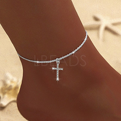 Alloy Chain Anklets for Women WGC4CD6-03-1