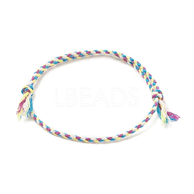 5Pcs Macrame Cotton Braided Cord Anklets Set AJEW-AN00486-02-1