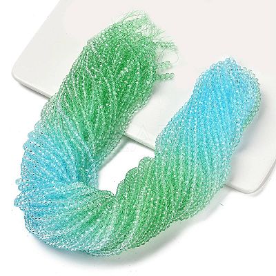Transparent Painted Glass Beads Strands X1-DGLA-A034-T4mm-A16-1