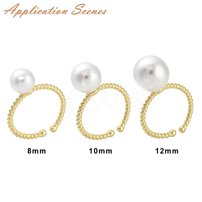Brass Cup Peg Open Cuff Ring Settings LS-KK-G518-02G-02-1