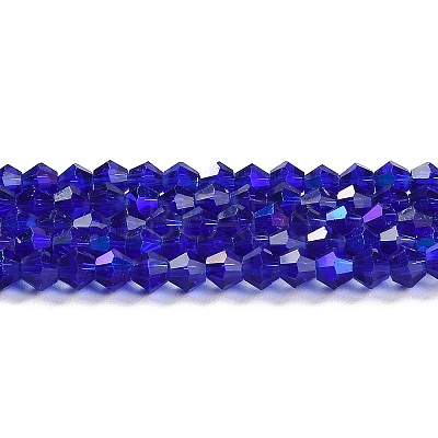 Transparent Electroplate Glass Beads Strands EGLA-A039-T2mm-L06-1