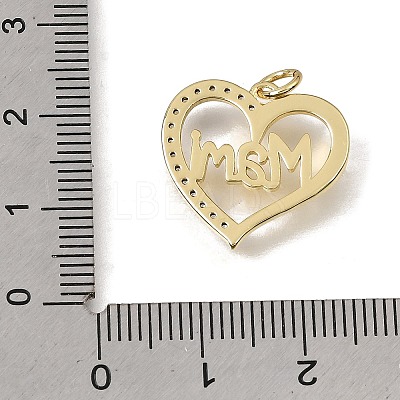 Brass Micro Pave Clear Cubic Zirconia Pendants CU-CBAEEA8-09C-G-1