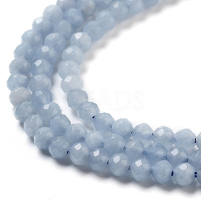 Natural Angelite Beads Strands G-G161-A05-05-1
