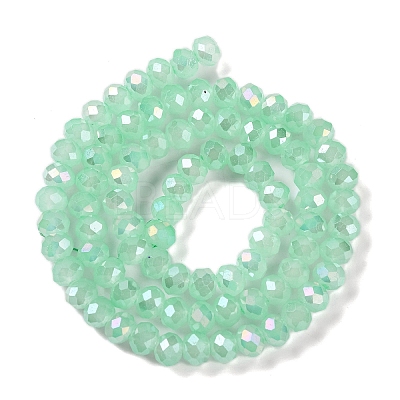 Baking Electroplate Glass Beads Strands X-DGLA-A039-J8mm-B07-1