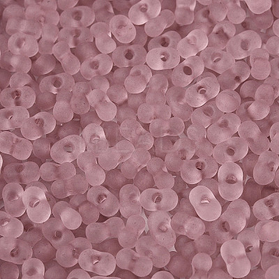 FGB Frosted Transparent Glass Seed Beads SEED-N013-06A-06-1