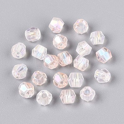 Transparent Spray Painted Glass Beads LS-EGLA-N018-4mm-08-1