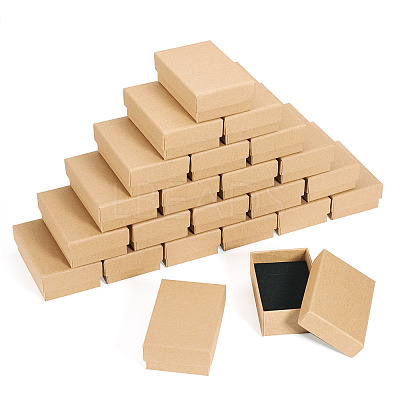 24Pcs Cardboard Jewelry Set Box CBOX-TA0001-07-1