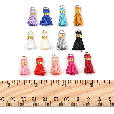 20Pcs Handmade Polycotton(Polyester Cotton) Tassel Decorations FIND-FS0003-27G-1