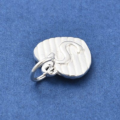 925 Sterling Silver Heart with Capital Letter Charms STER-S009-13S-S-1