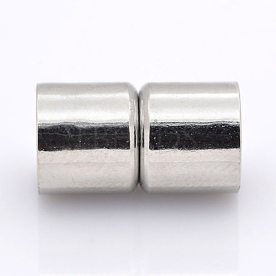 Column Brass Magnetic Clasps with Glue-in Ends X-KK-D351-1