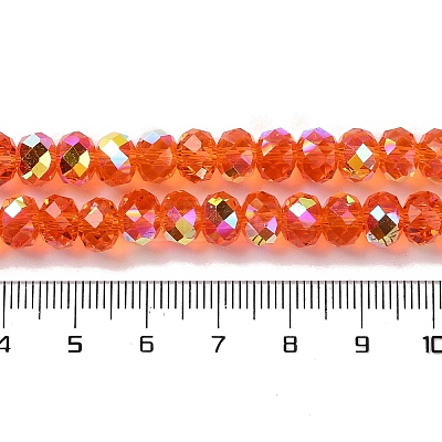 AB Color Plated Transparent Electroplate Beads Strands EGLA-H104-06A-1