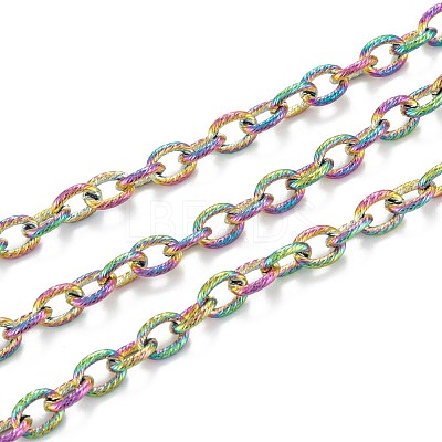 Ion Plating(IP) 304 Stainless Steel Textured Cable Chains CHS-O010-04M-1