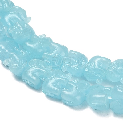 Synthetic Coral Dyed Carved Bead BSHE-H114-04A-1
