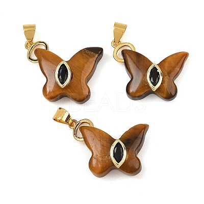 Natural Tiger Eye Pendants GG-CBA19F2-01G-08-1