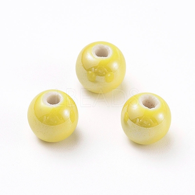 Glazed Porcelain Beads PORC-D001-12mm-16-1
