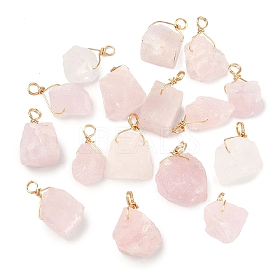 Natural Rose Quartz Pendants G-FG0001-13-1
