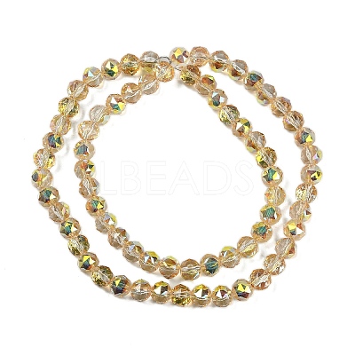 Transparent Electroplate Glass Beads Strands EGLA-N002-34C-C23-1