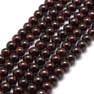 Natural Garnet Bead Strands X-G-P217-33-6mm-1