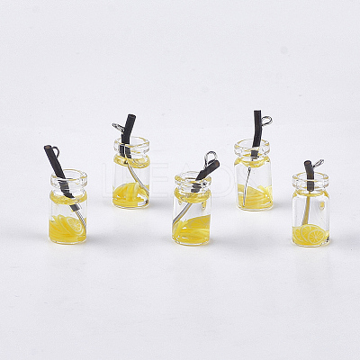 Glass Bottle Pendants CRES-N017-06D-1
