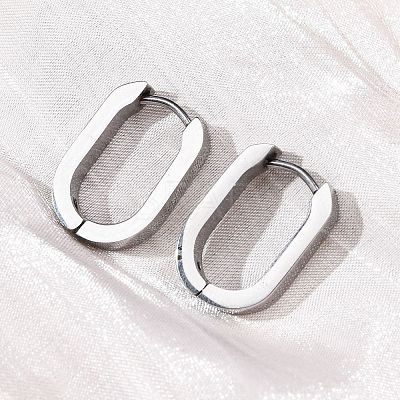 Tarnish Resistant 304 Stainless Steel Huggie Hoop Earrings STAS-H156-11A-P-1