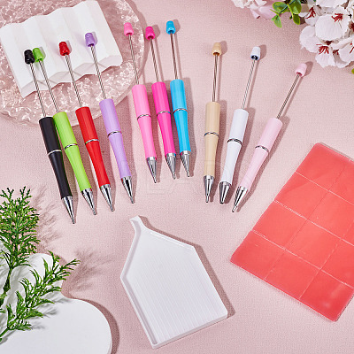 10Pcs 10 Colors ABS Plastic Nail Art Rhinestones Pickers Beadable Pens DIY-TA0014-97-1