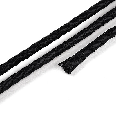 Braided Cowhide Leather Cord NWIR-N005-01C-4mm-1