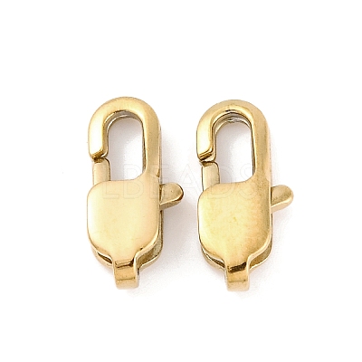 Ion Plating(IP) 304 Stainless Steel Lobster Claw Clasps Hand Polished STAS-F094-05B-G-1