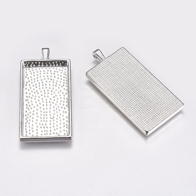 Alloy Pendant Cabochon Settings PALLOY-2418-P-LF-1