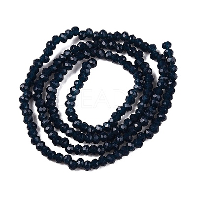 Opaque Solid Color Imitation Jade Glass Beads Strands EGLA-A044-P1mm-D16-1
