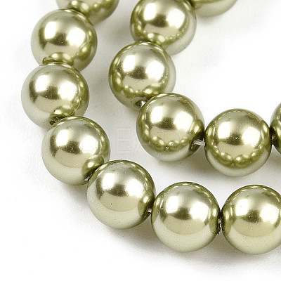 Baking Paint Pearlized Glass Pearl Bead Strands HY-N002-5mm-A07-1