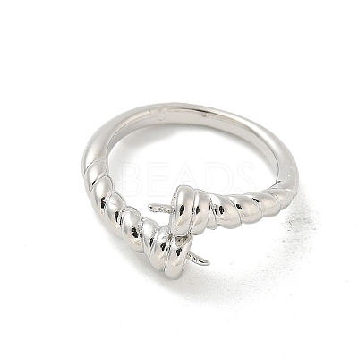 Brass Cup Peg Open Cuff Ring Settings KK-G518-10P-05-1