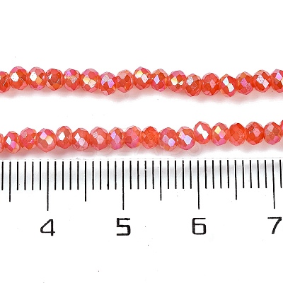 Baking Electroplate Glass Beads Strands DGLA-A039-J6MM-BM-1