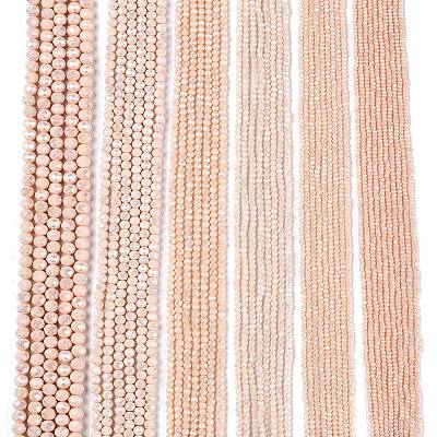 Electroplate Glass Beads Strands EGLA-A044-P6mm-B05-1