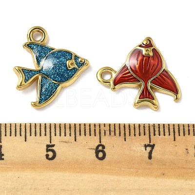 304 Stainless Steel Enamel Pendants STAS-D369-21G-1