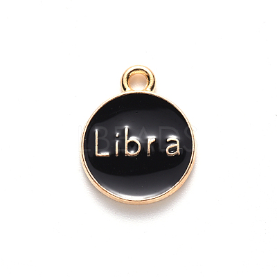 Alloy Enamel Pendants X-ENAM-S124-01A-08K-1