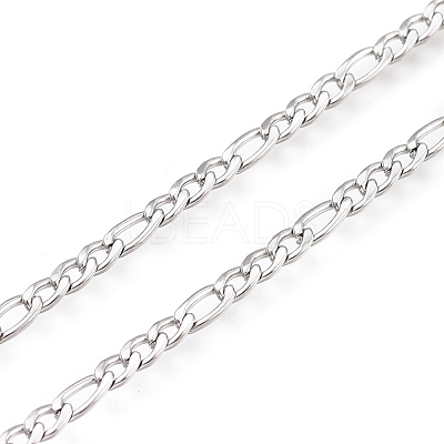Tarnish Resistant 304 Stainless Steel Figaro Chain CHS-M003-12P-D-1