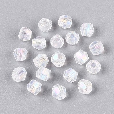 Transparent Spray Painted Glass Beads X1-EGLA-N018-4mm-12-1