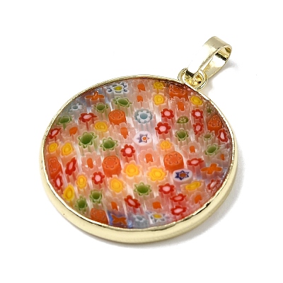 Handmade Lampwork Pendants LAMP-D002-04B-G-1