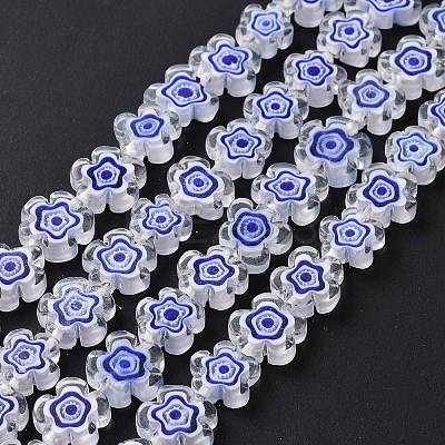 Handmade Millefiori Glass Bead Strands LAMP-J035-10mm-55-1