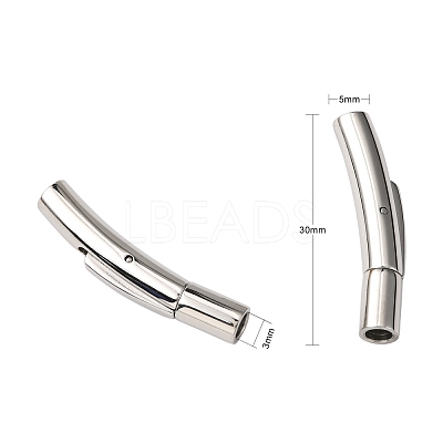 Tarnish Resistant Smooth Surface 304 Stainless Steel Bayonet Clasps STAS-N002-02-3mm-1