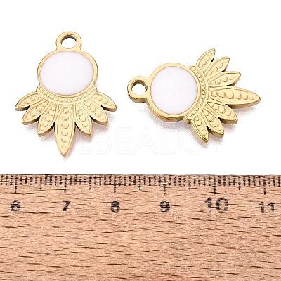 303 Stainless Steel Enamel Pendants STAS-Q110-36G-02-1