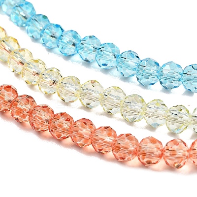Transparent Painted Glass Beads Strands X1-DGLA-A034-T4mm-A13-1