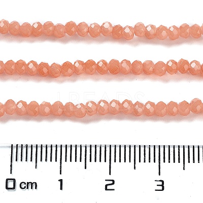 Baking Paint Imitation Jade Glass Bead Strands DGLA-A034-J6MM-A34-1