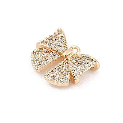 Brass Micro Pave Cubic Zirconia Pendants KK-U051-04G-01-1