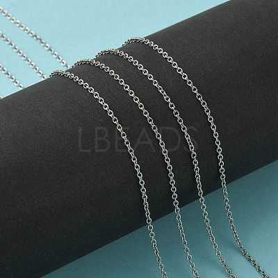 Tarnish Resistant 304 Stainless Steel Cable Chains CHS-O005-19B-1